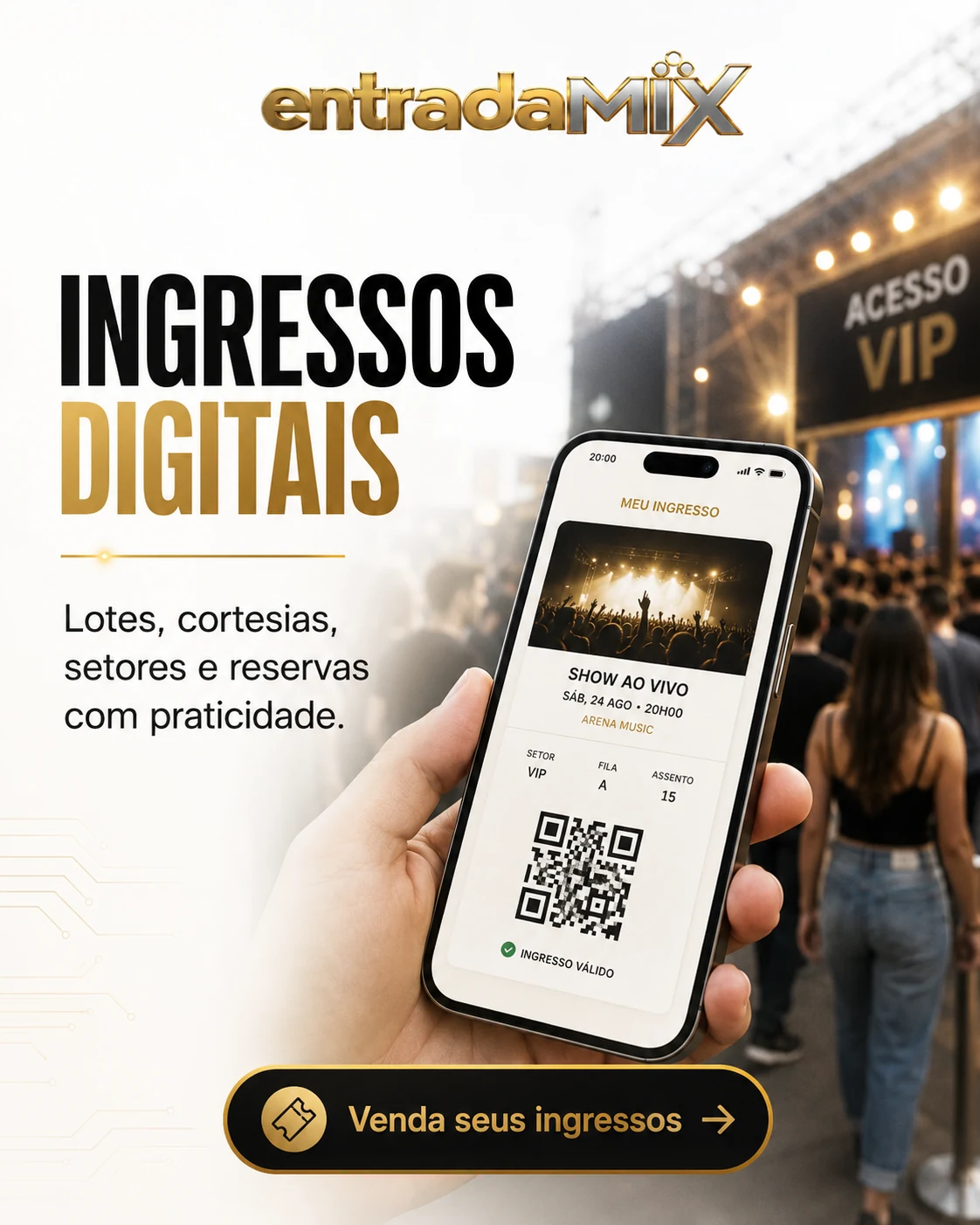 Ingressos digitais com praticidade