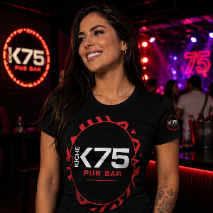 Camiseta oficial kiche 75 pub feminina
